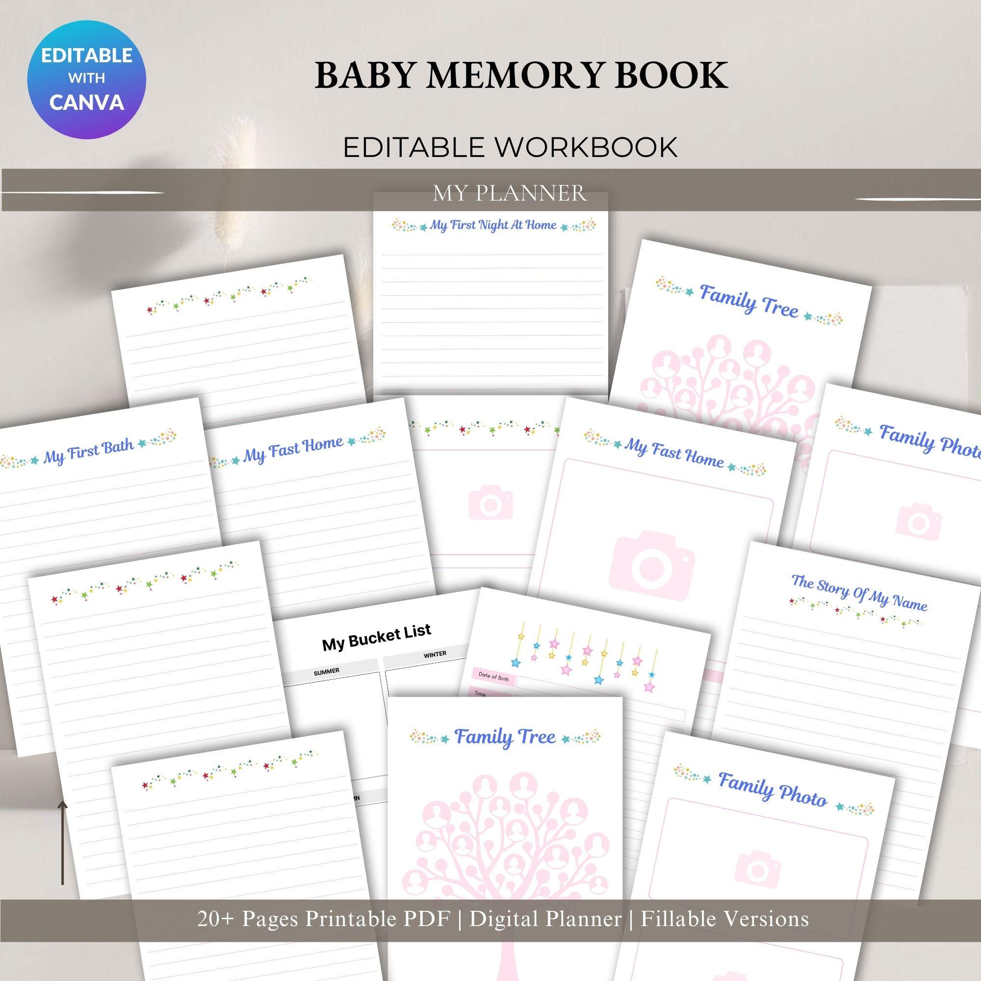 Baby Milestone Journal – Soft Neutral Memory Book (Printable PDF)