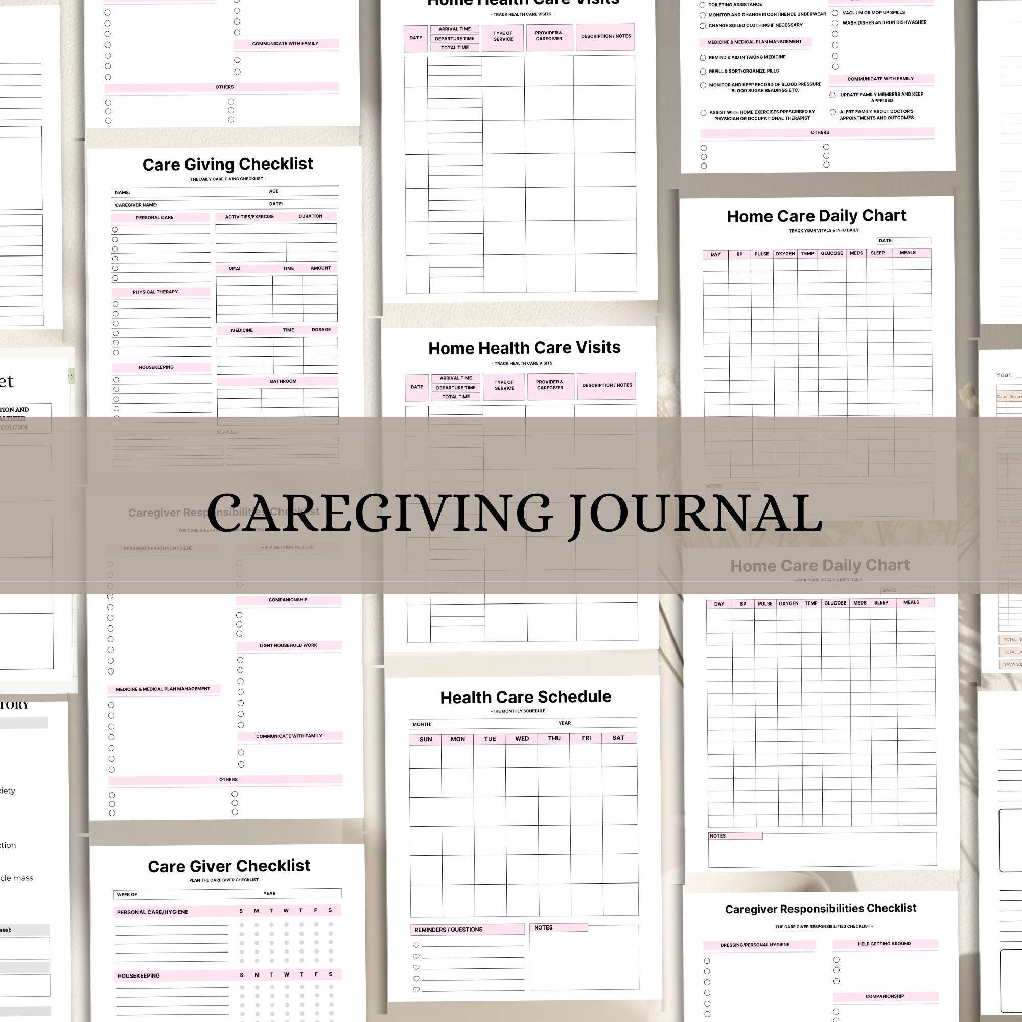 Caregiving Journal – Printable Health & Daily Care Planner
