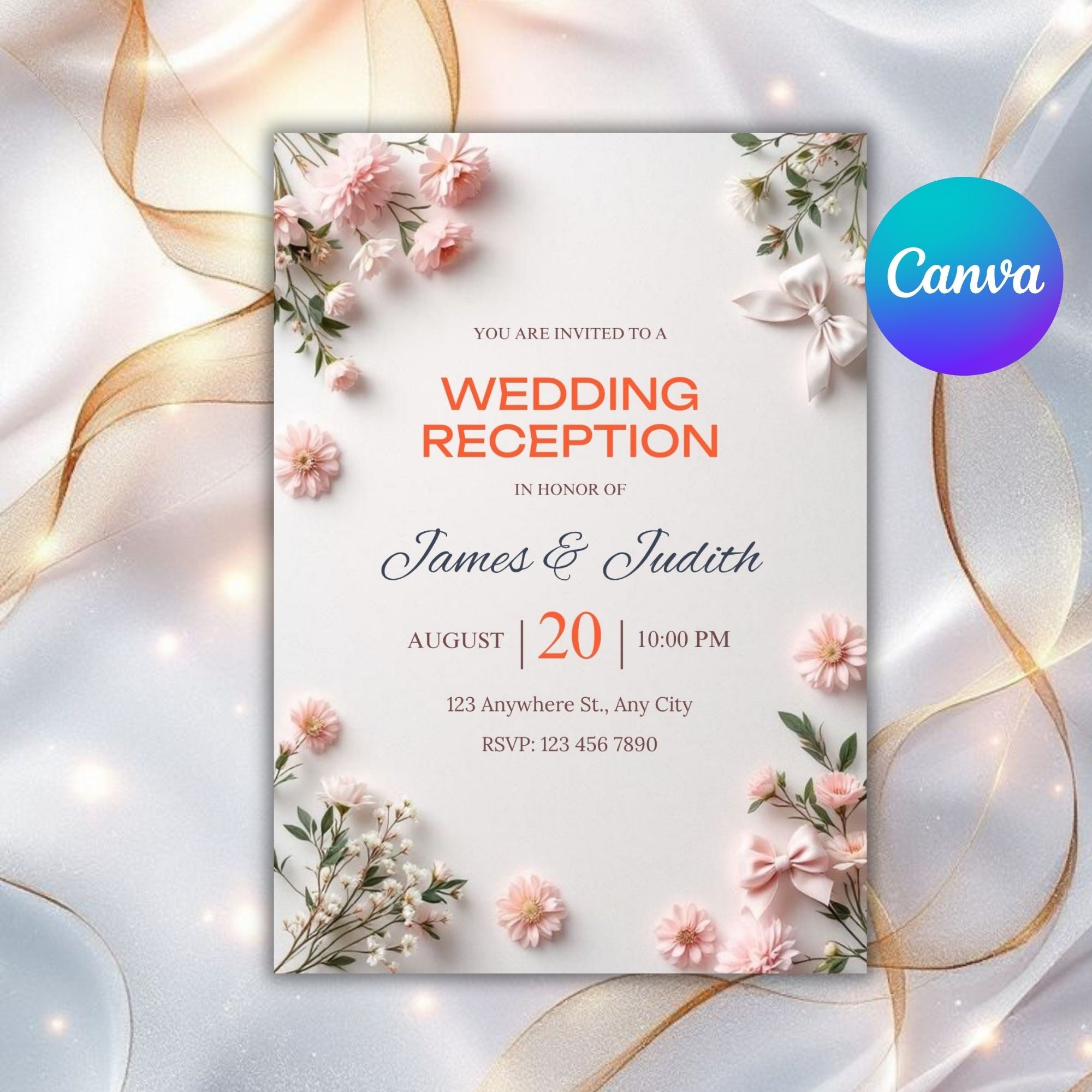 Wedding Reception Invitation Template