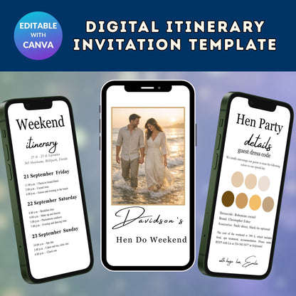Digital Itinerary Invitation Template