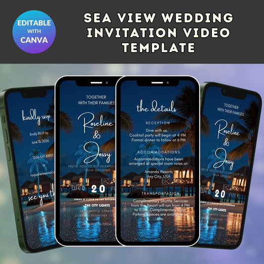 SEA VIEW WEDDING INVITATION VIDEO TEMPLATE