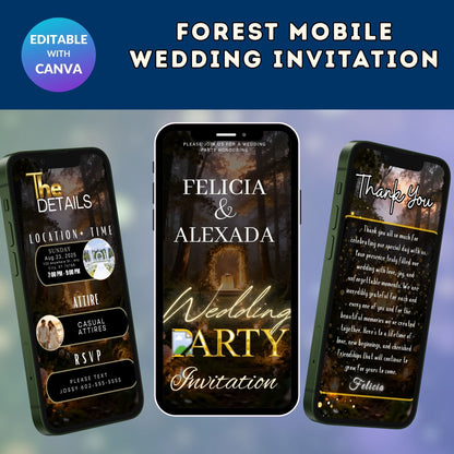 Forest Mobile Wedding Invitation