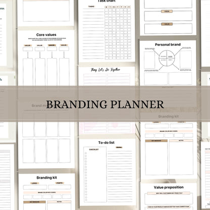 Branding Planner Printable – Brand Identity & Strategy Workbook for Small Business | PDF Download
