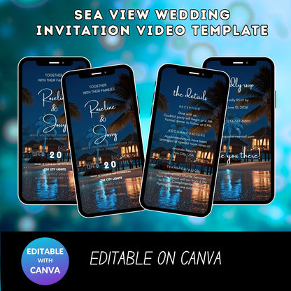 SEA VIEW WEDDING INVITATION VIDEO TEMPLATE