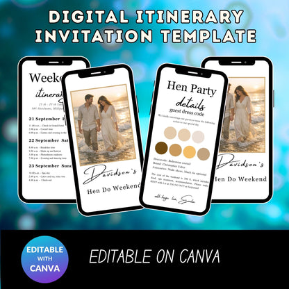 Digital Itinerary Invitation Template
