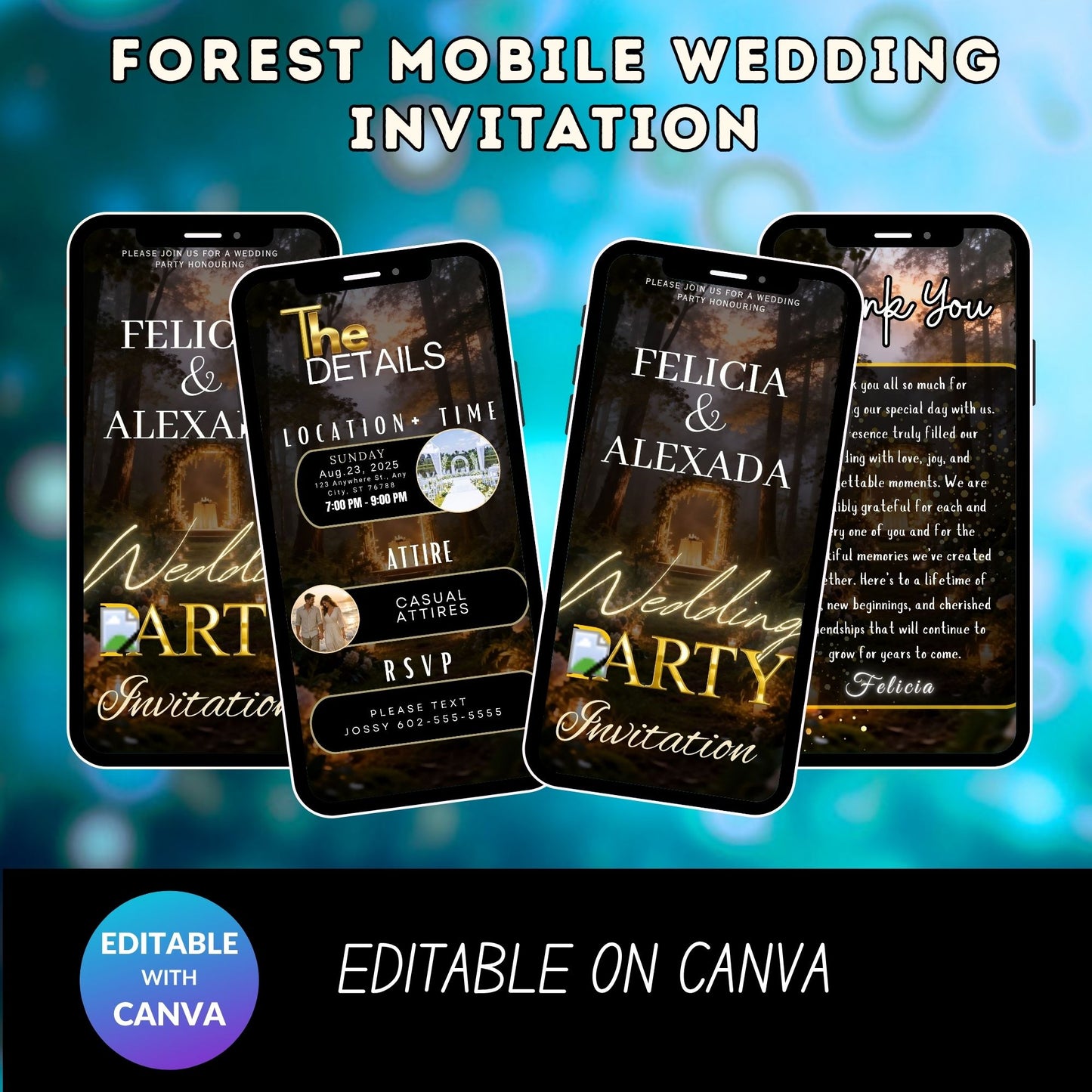 Forest Mobile Wedding Invitation