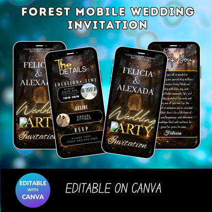 Forest Mobile Wedding Invitation
