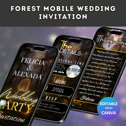 Forest Mobile Wedding Invitation