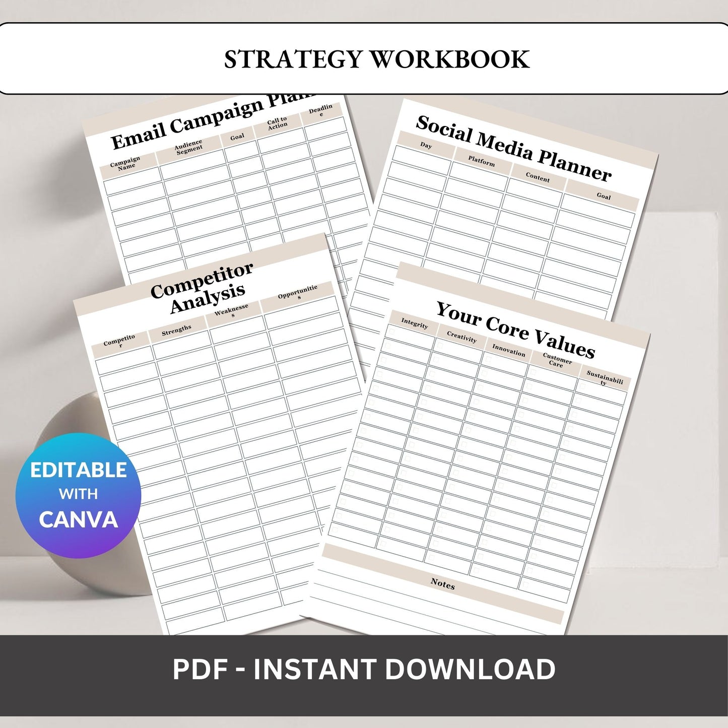 Strategy Workbook