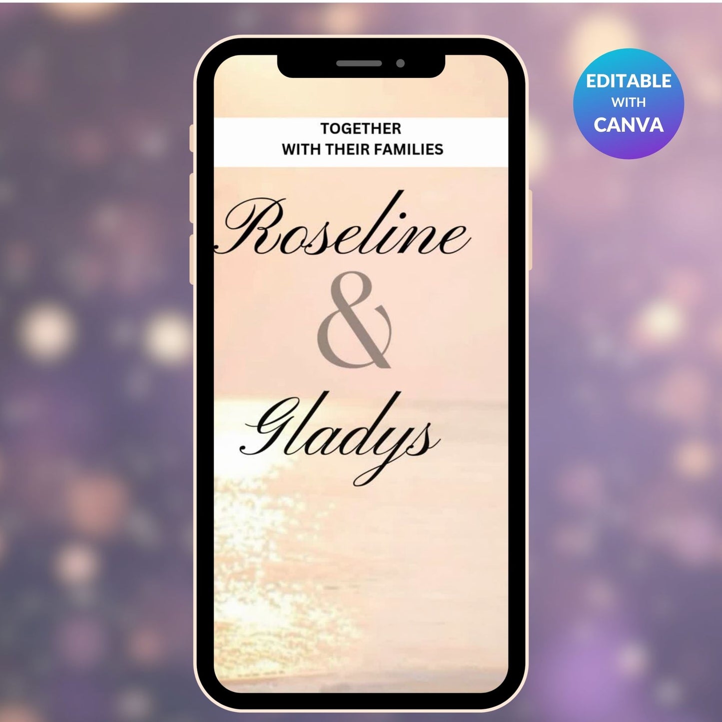 Mobile Beach Wedding Invitation