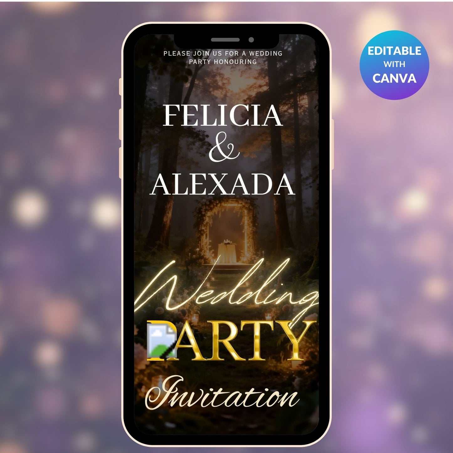 Forest Mobile Wedding Invitation
