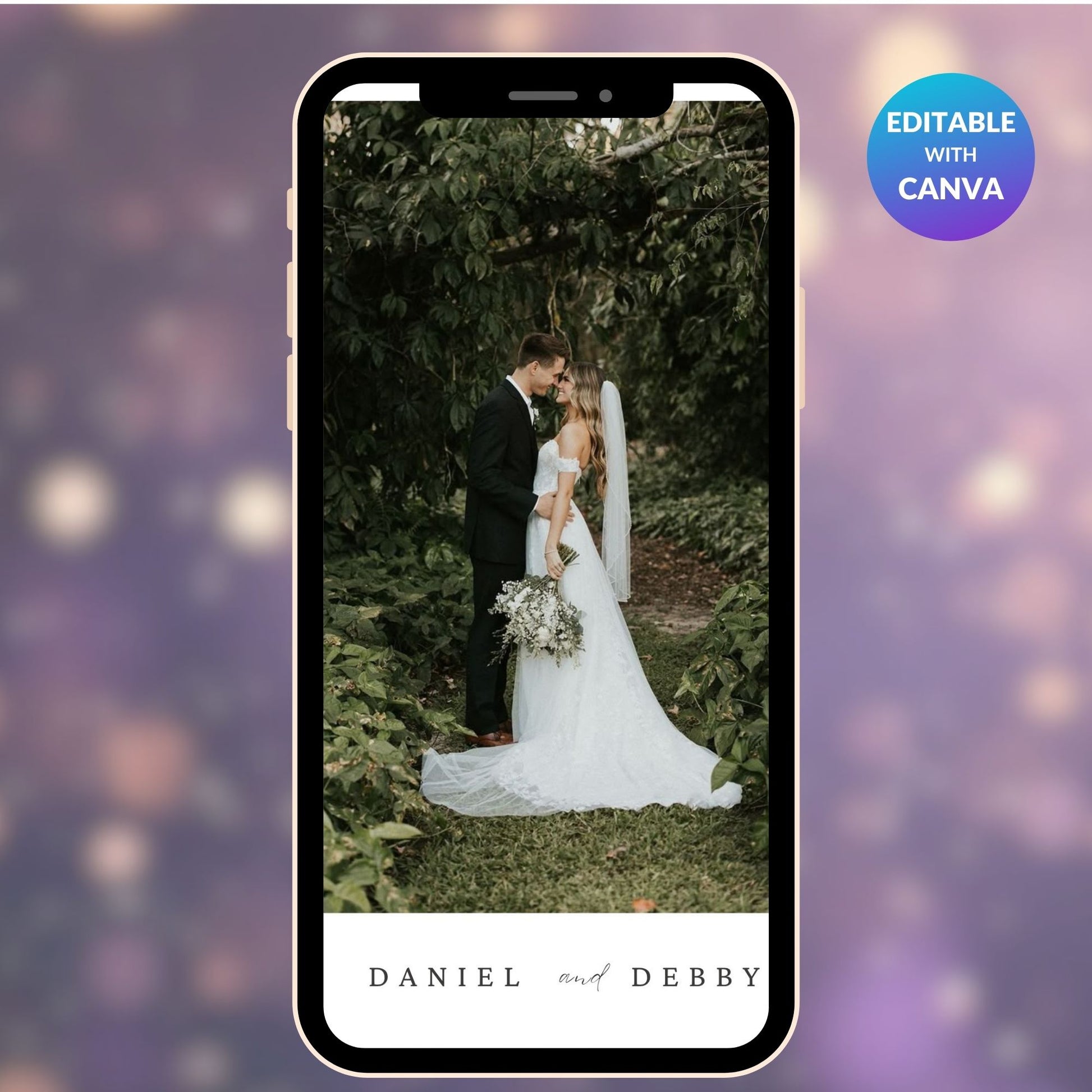 MOBILE AND CARD GARDEN WEDDING INVITATION