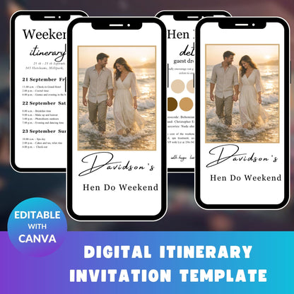 Digital Itinerary Invitation Template