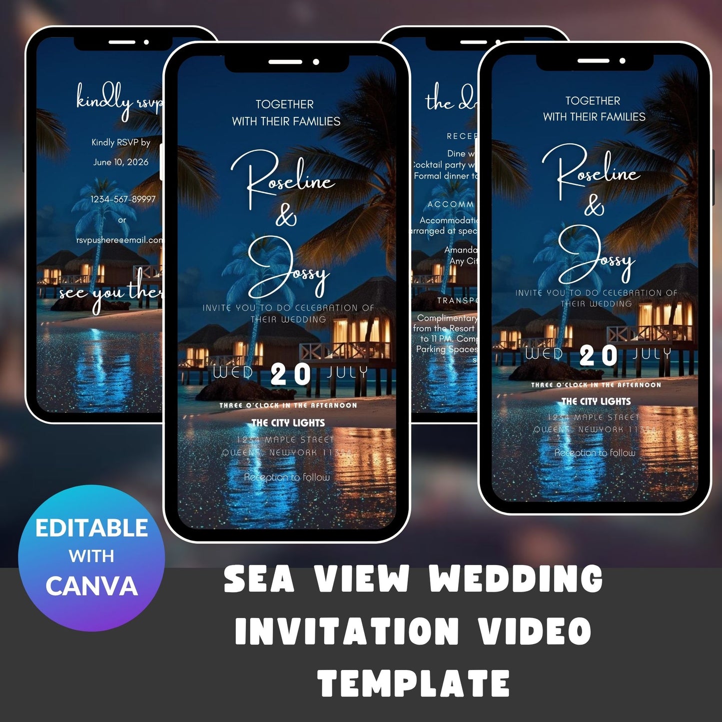 SEA VIEW WEDDING INVITATION VIDEO TEMPLATE