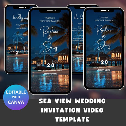 SEA VIEW WEDDING INVITATION VIDEO TEMPLATE