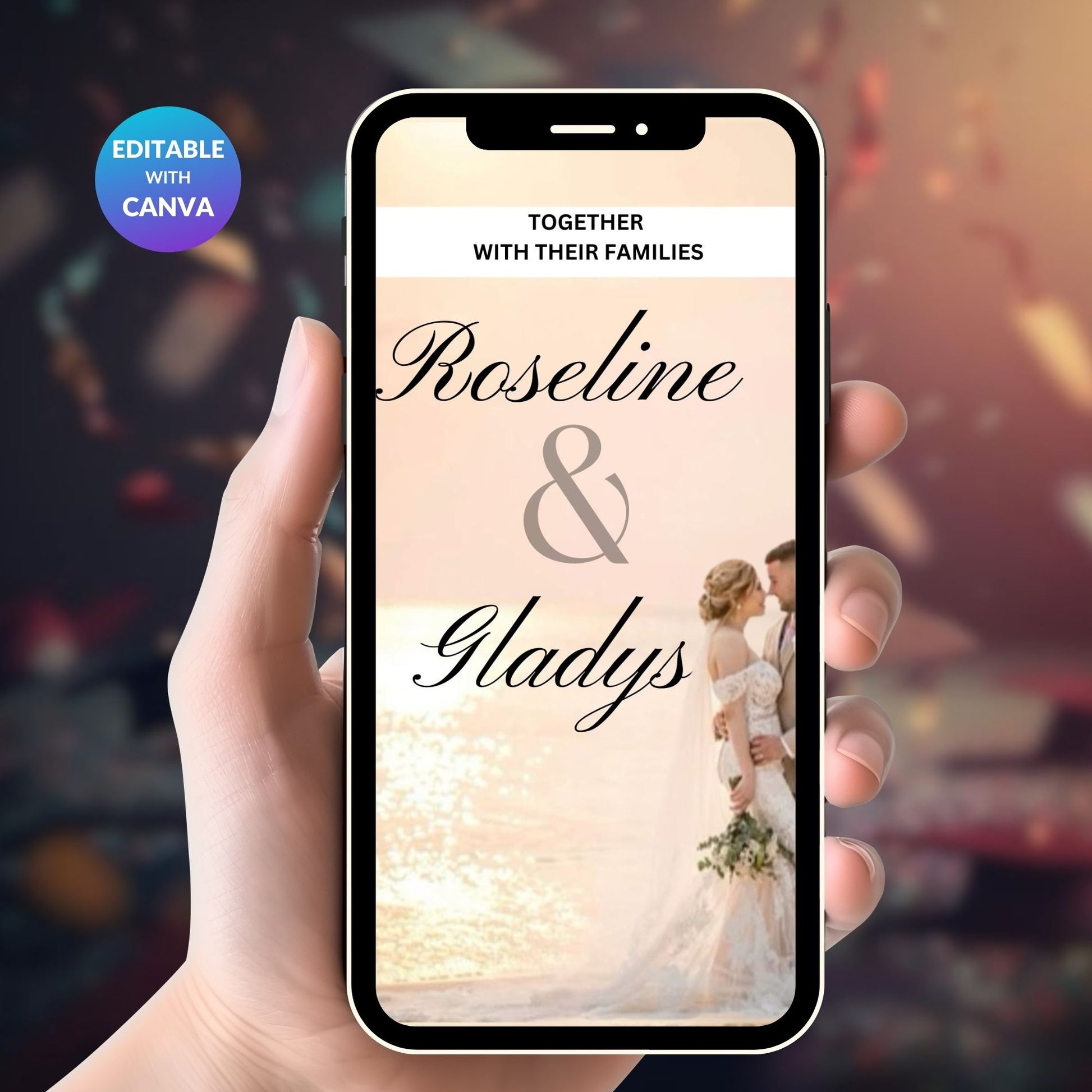 Mobile Beach Wedding Invitation