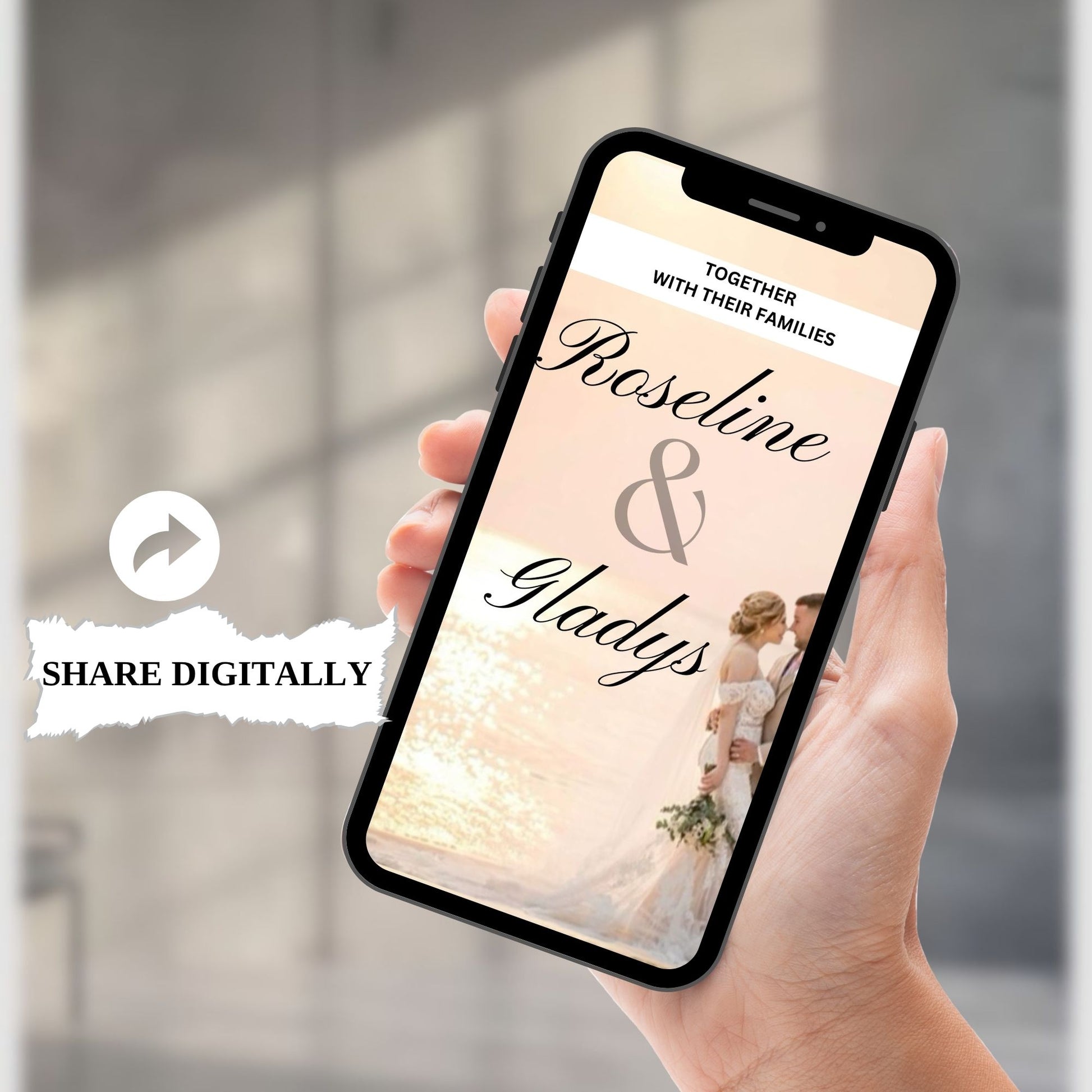 Mobile Beach Wedding Invitation