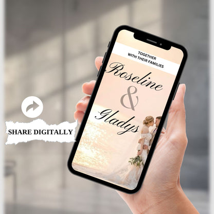 Mobile Beach Wedding Invitation