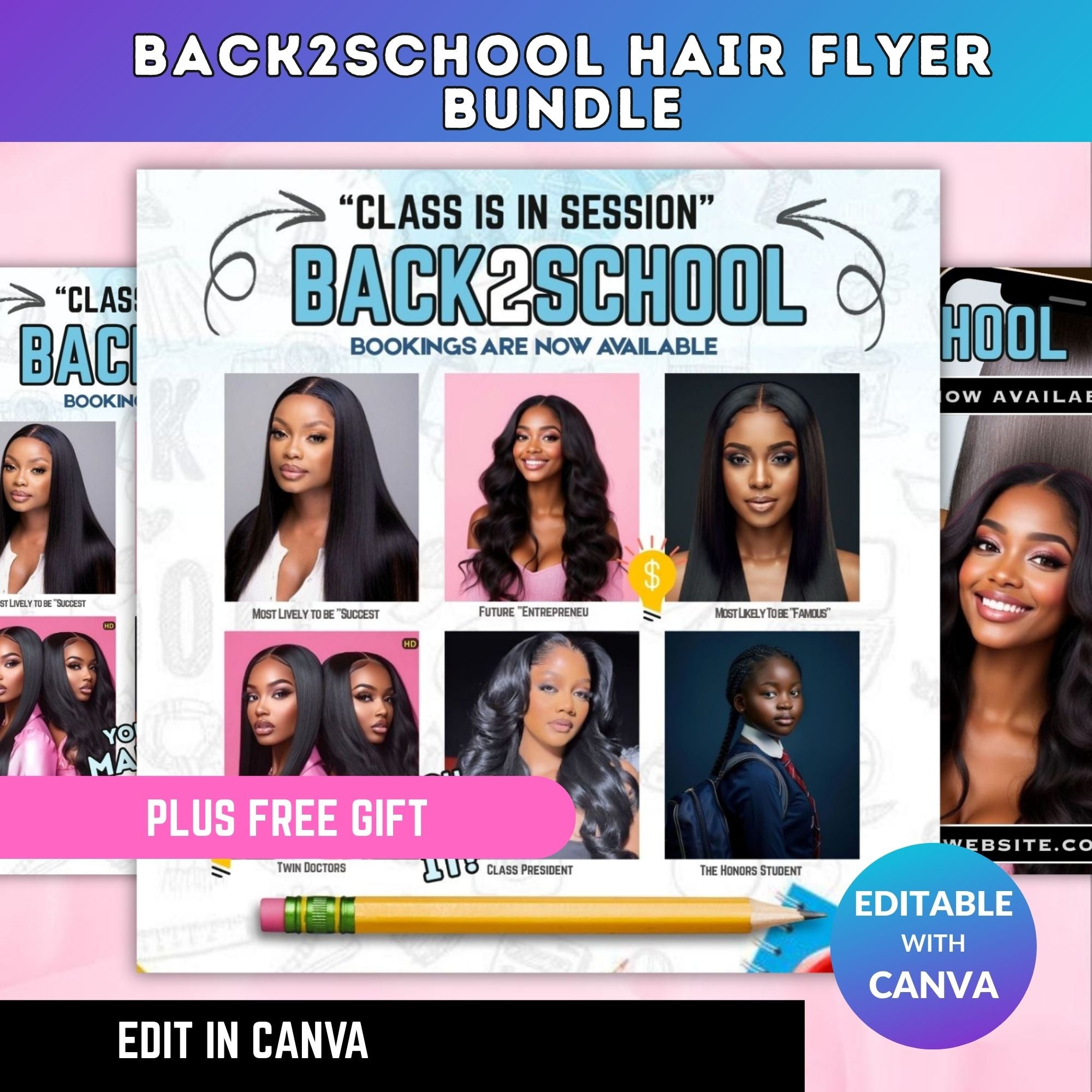 Back2School Hair Flyer Bundle
