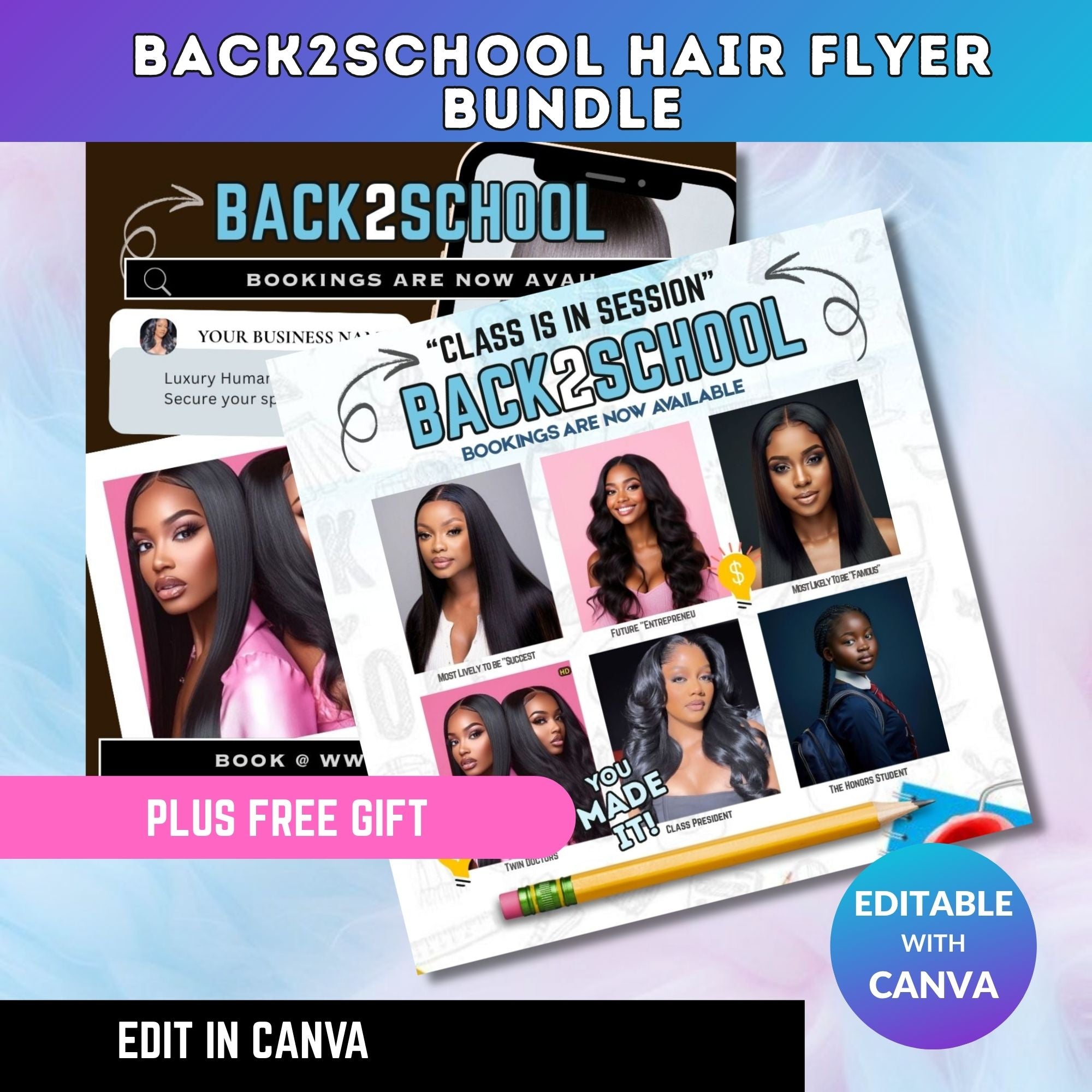 Back2School Hair Flyer Bundle
