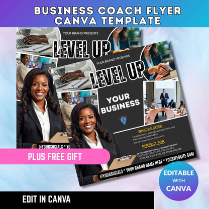 Business Coach Flyer Canva Template