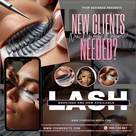 Lash Appointments Available Flyer Editable Template Bundle