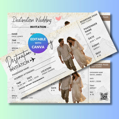 Destination Wedding Ticket Template