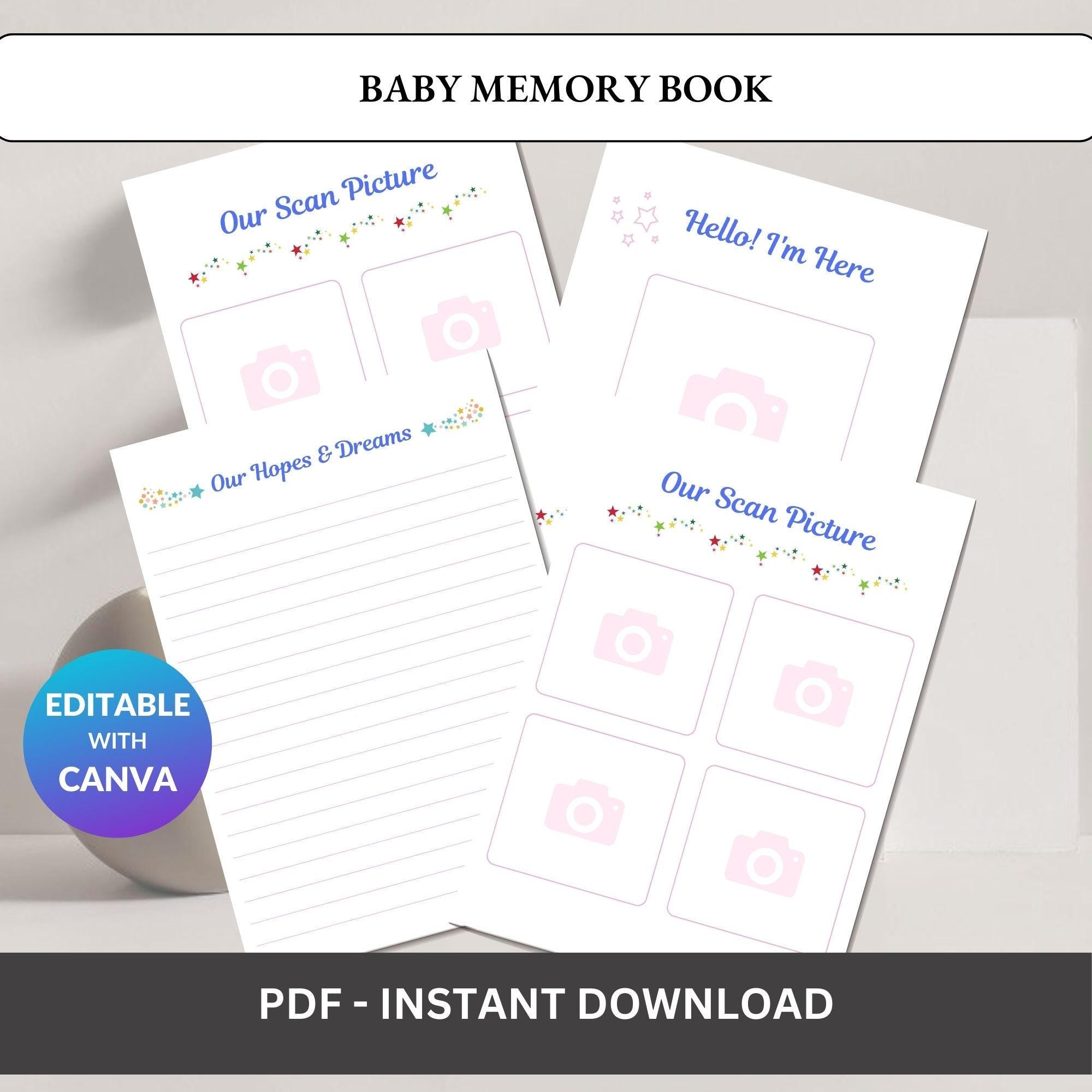 Baby Milestone Journal – Soft Neutral Memory Book (Printable PDF)