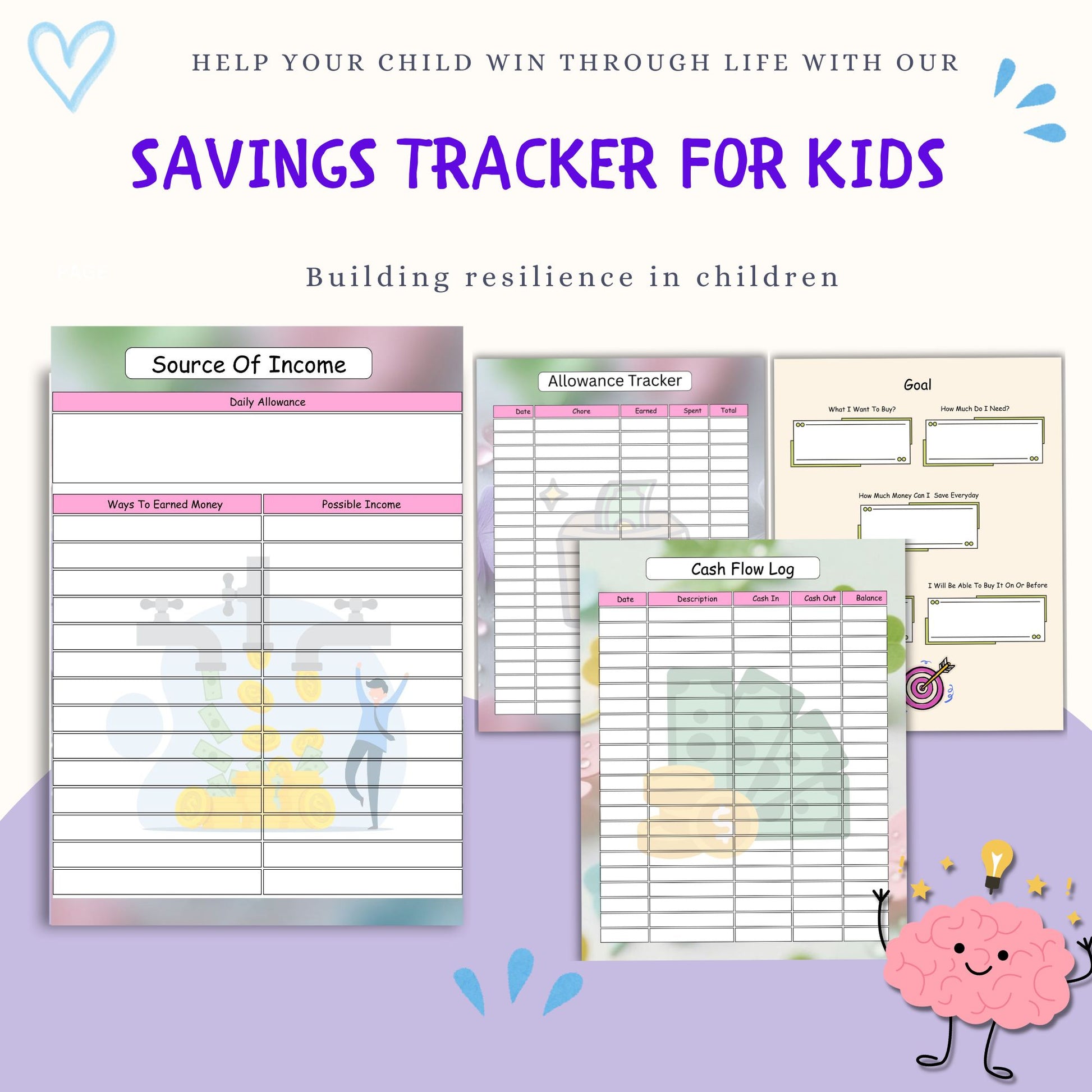 Savings Tracker For Kids