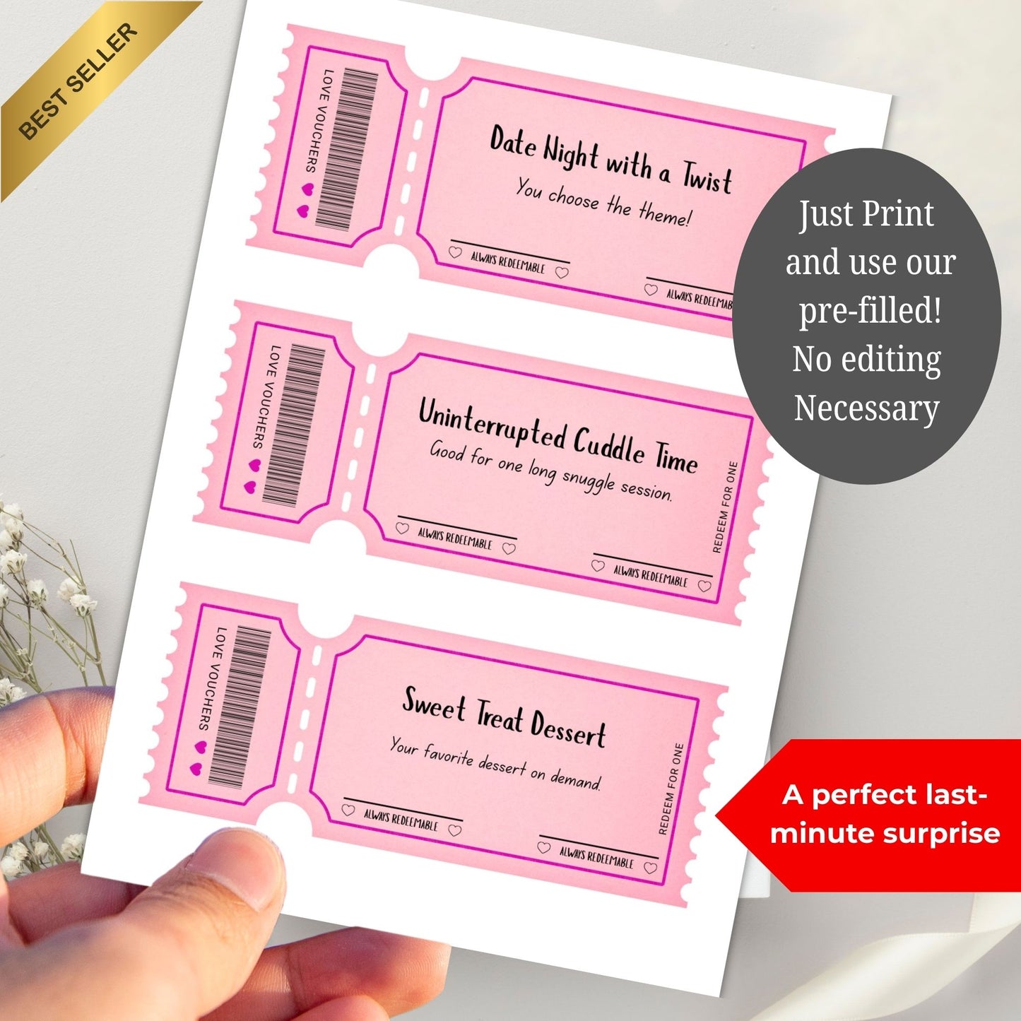 Love Coupon Valentines 20 cards
