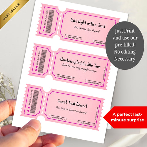 Love Coupon Valentines 20 cards