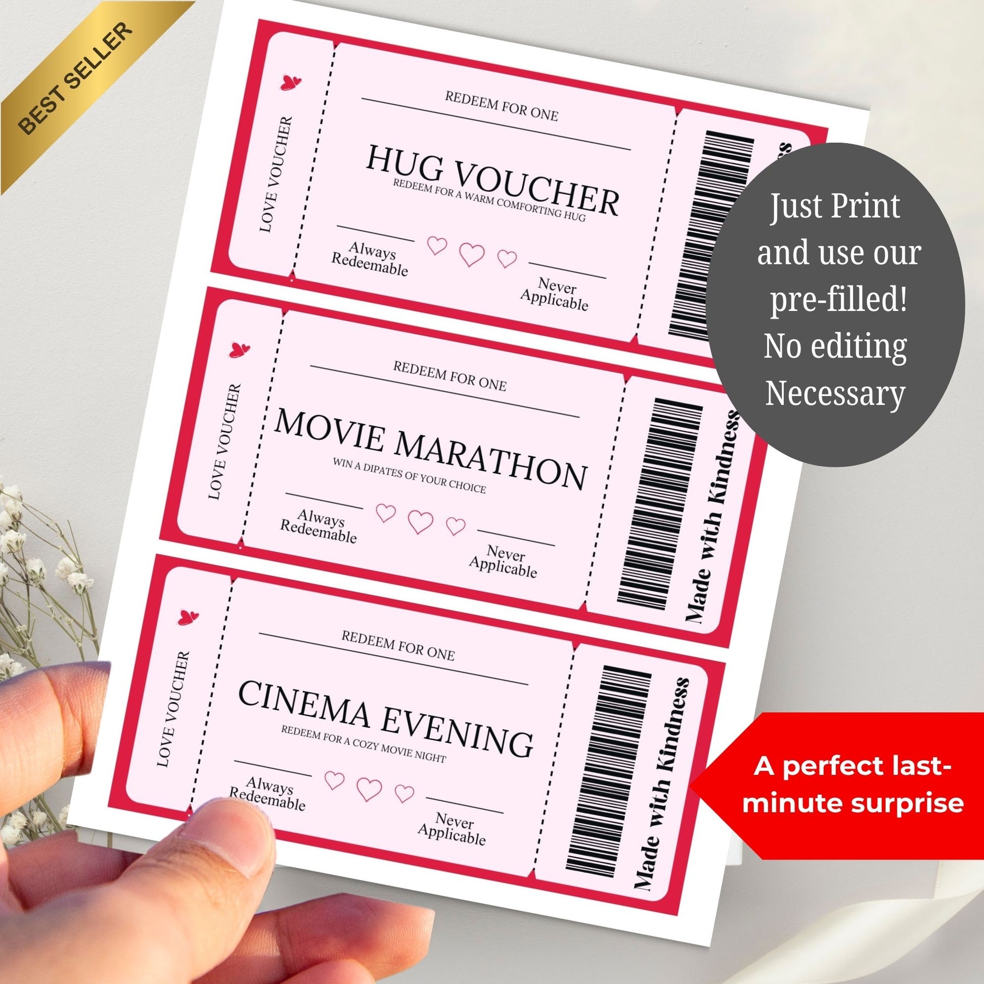 Made with Kindness love Coupon 11 cards