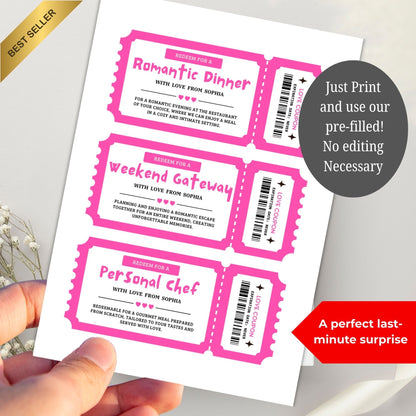 Pink Love Coupons 36 cards
