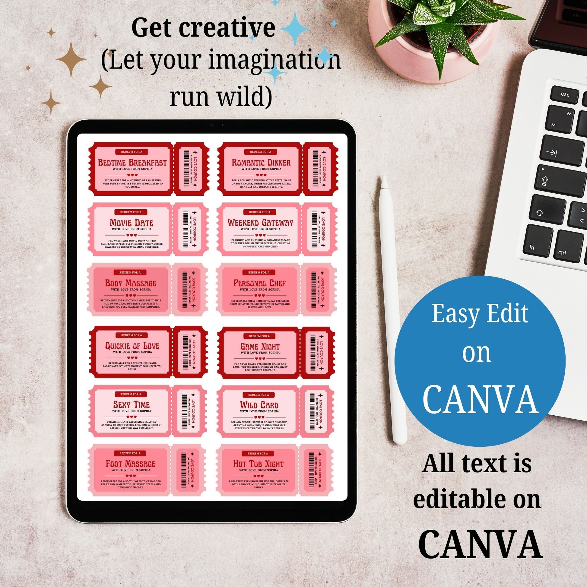 Retro Love Coupons 36 cards