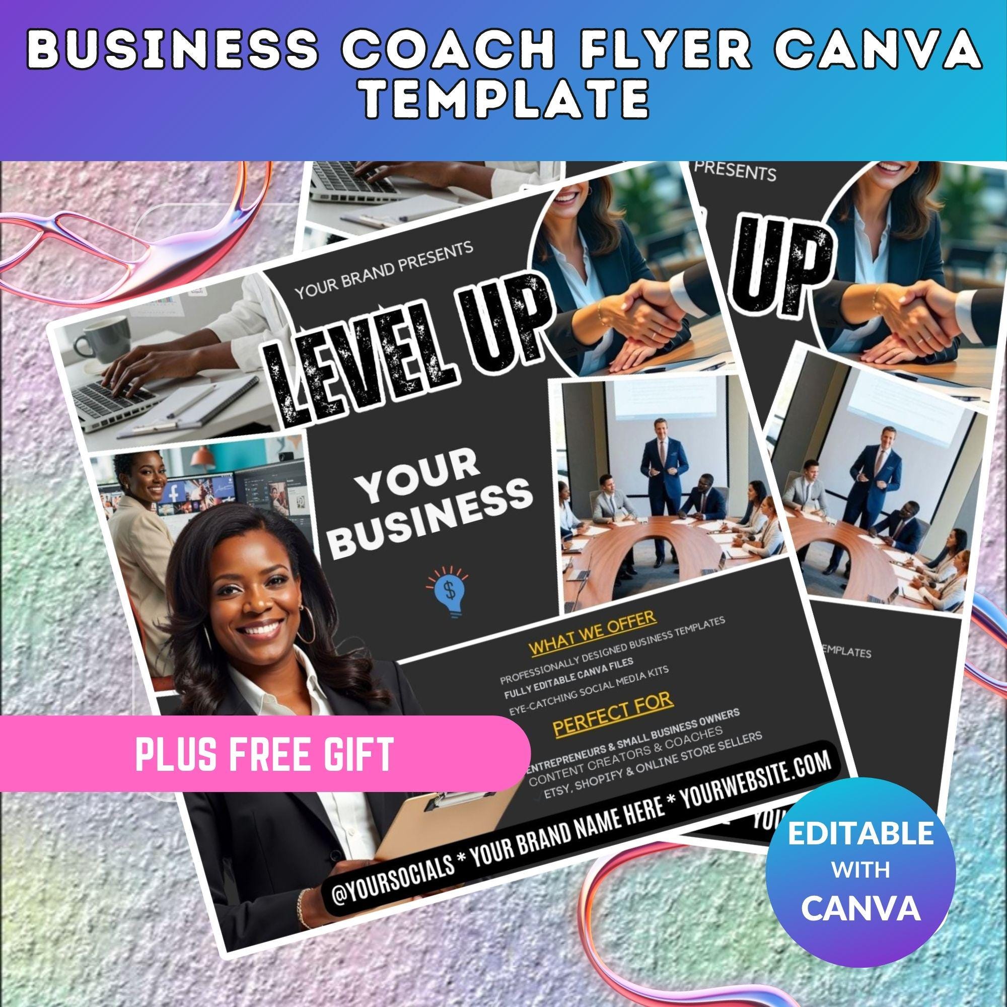 Marketing Flyer Template – Business Coach Clean Design (Editable Canva)