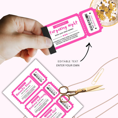 Pink Love Coupons 36 cards