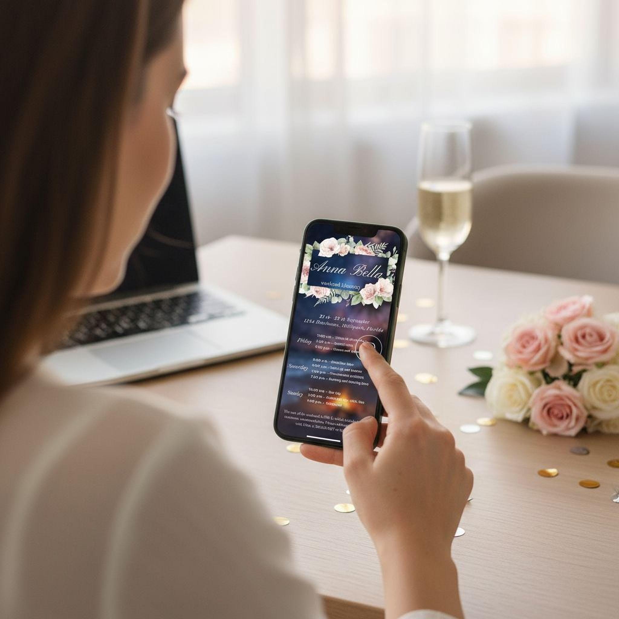 Digital Hen Do Invitation – Editable Bachelorette Weekend Schedule