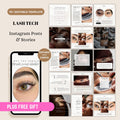 Lash Artist Instagram Templates – Editable Canva Social Media Bundle