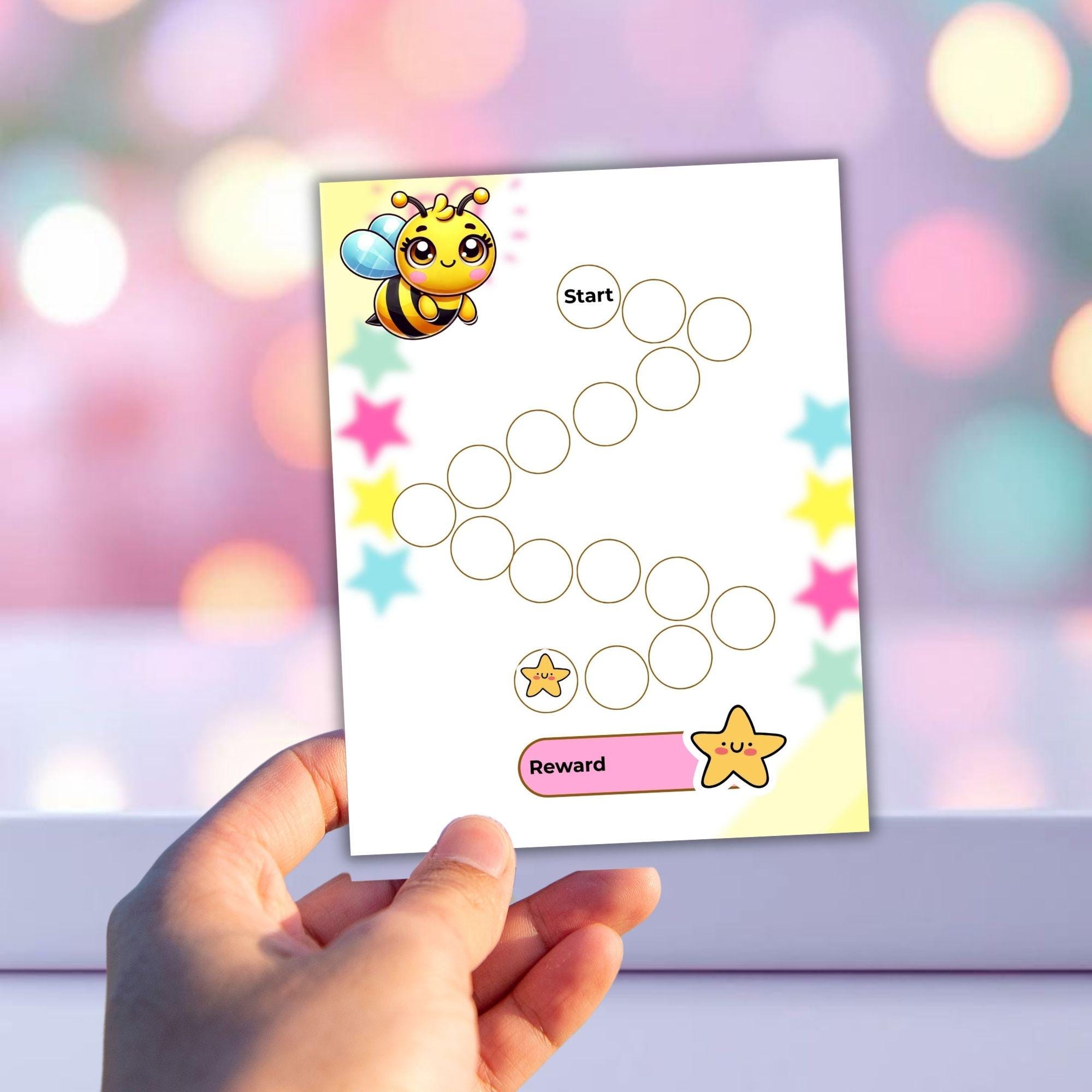 Behavior Reward Chart: Kid-Friendly Chore and Habit Tracker - Printable