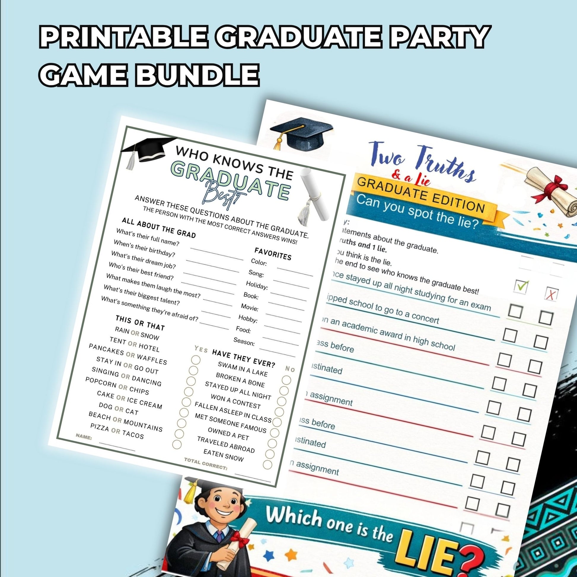 GRADUATE PARTY GAME BUNDLE