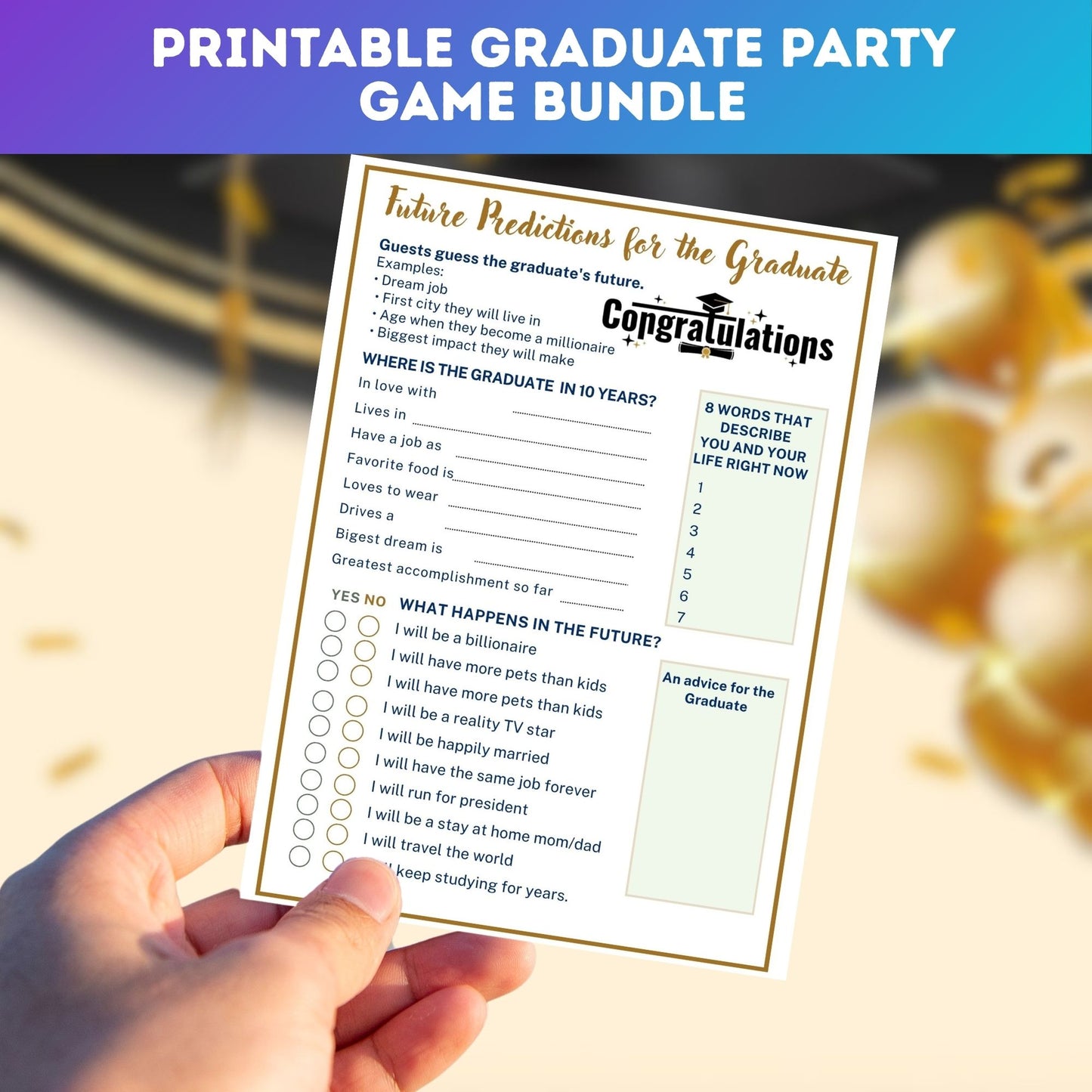 GRADUATE PARTY GAME BUNDLE