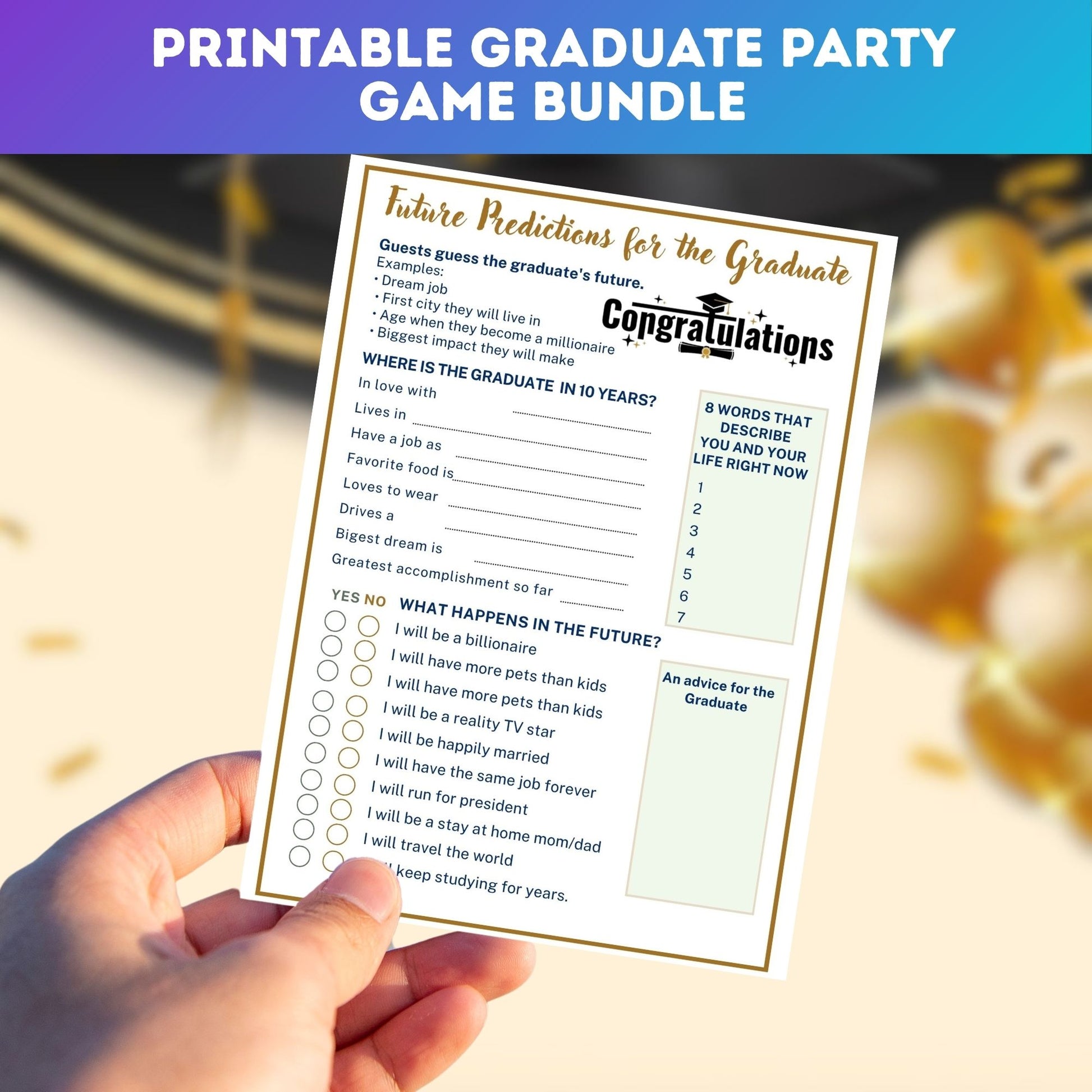 GRADUATE PARTY GAME BUNDLE