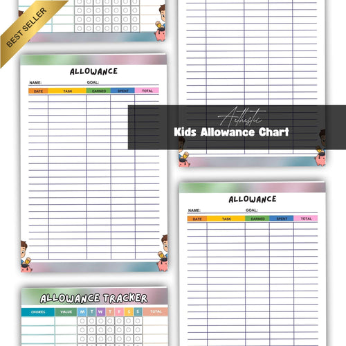 Allowance Chart for Kids – Savings & Spending Tracker (Printable PDF)