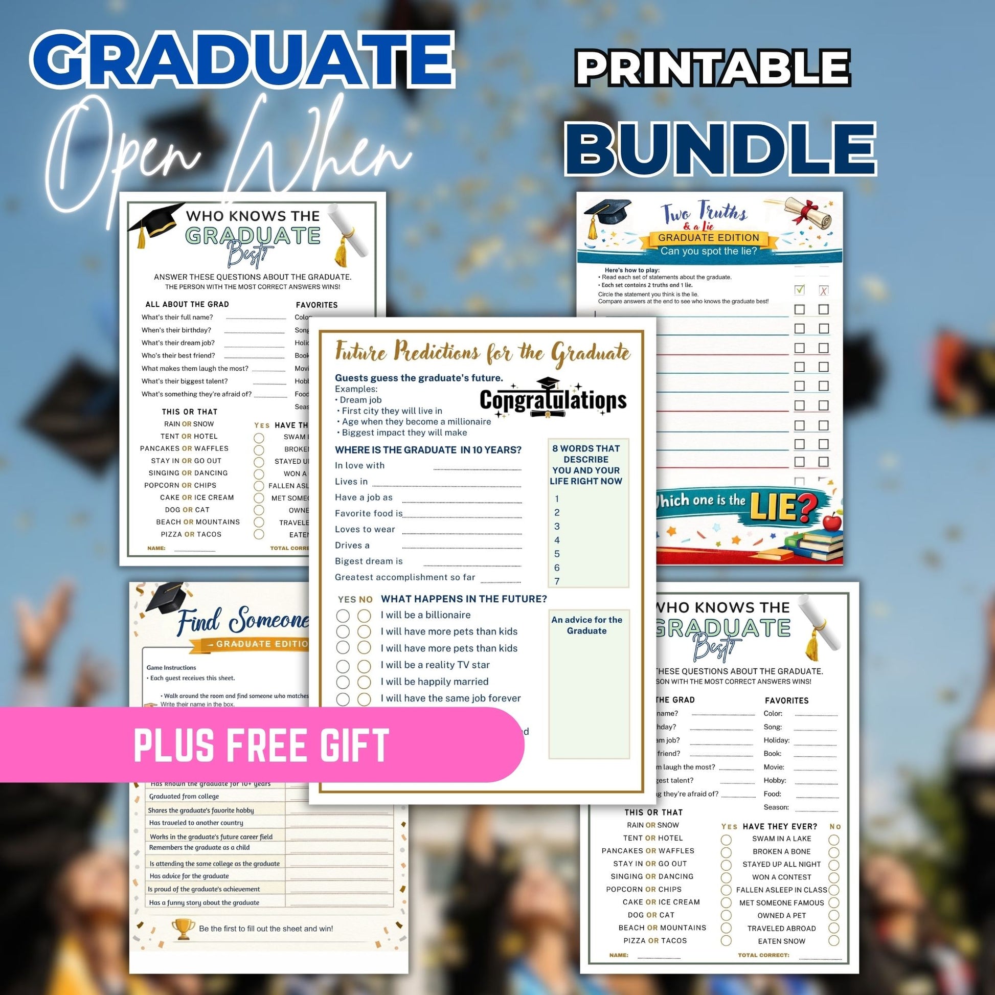 GRADUATE PARTY GAME BUNDLE