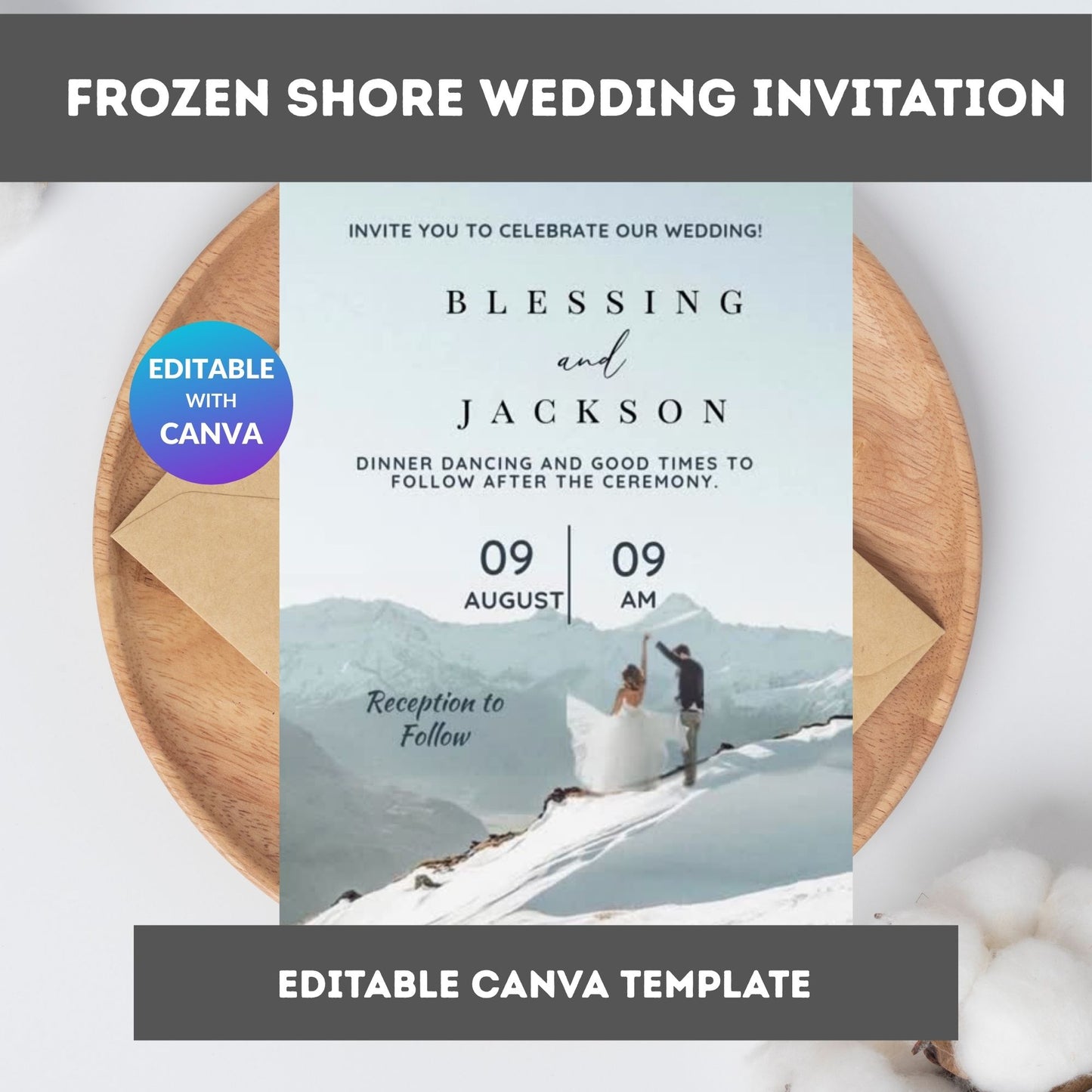 Frozen Shore Wedding Invitation