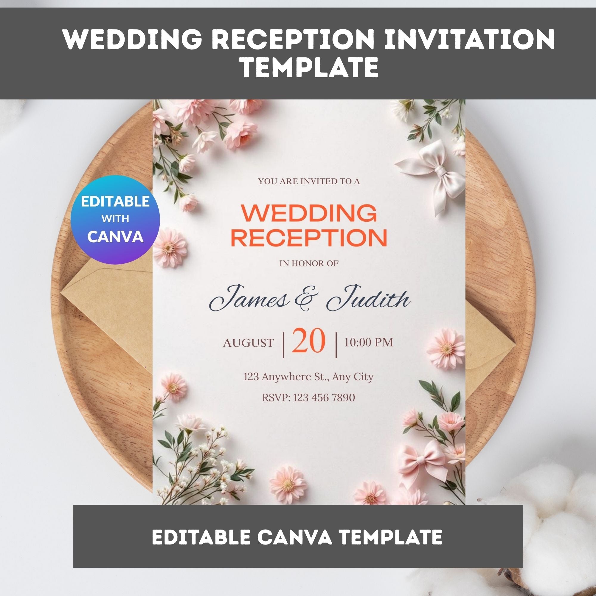 Wedding Reception Invitation Template
