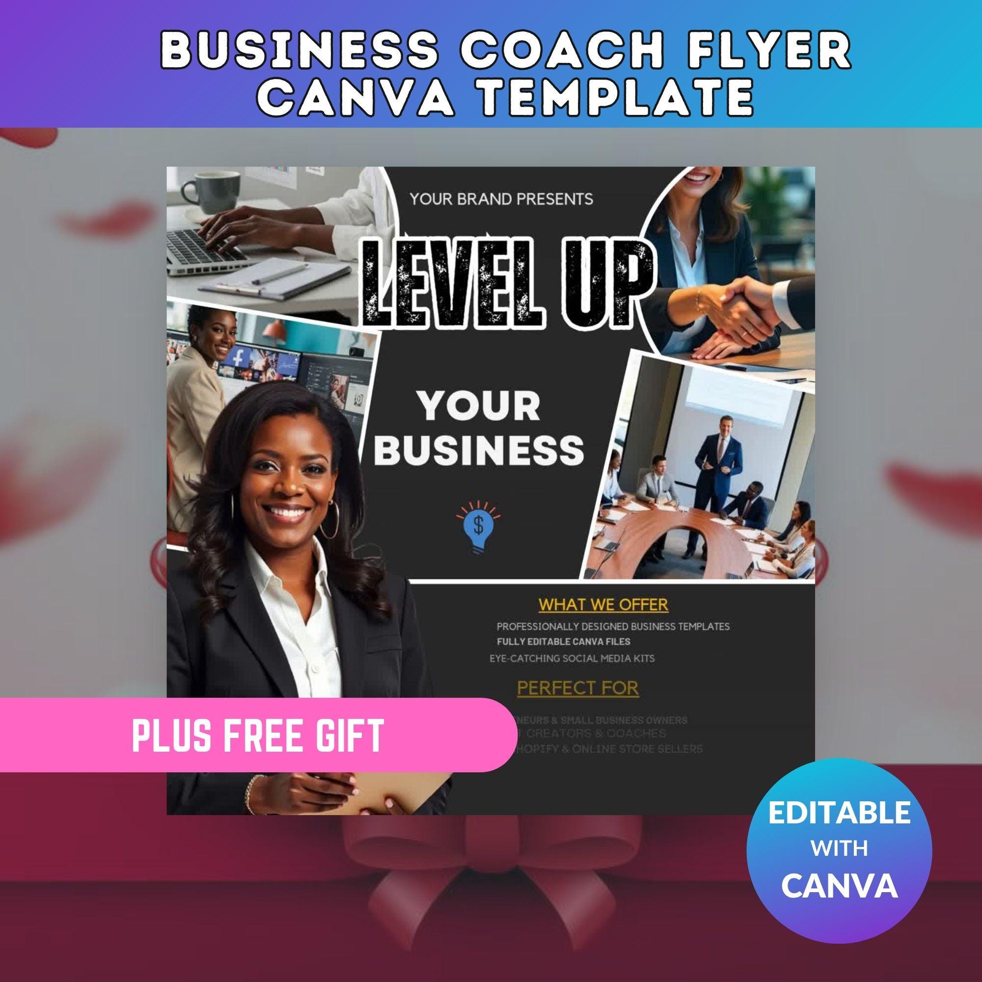 Marketing Flyer Template – Business Coach Clean Design (Editable Canva)