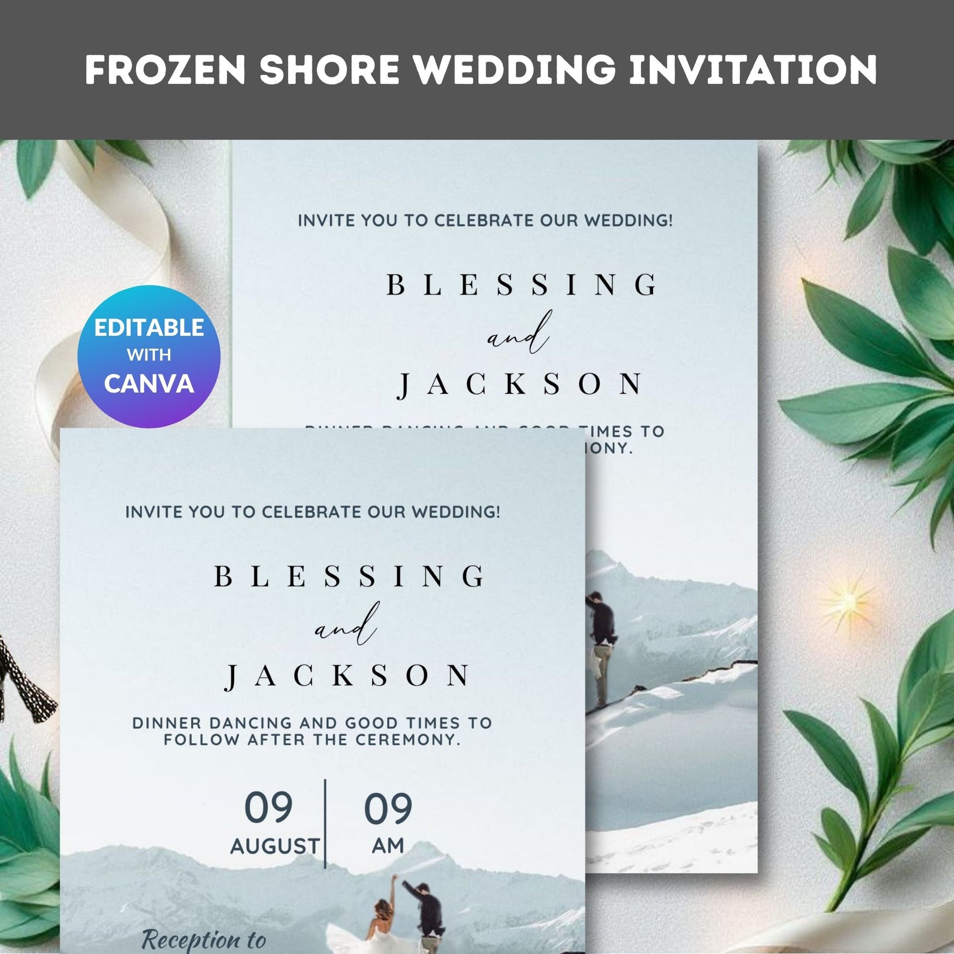 Frozen Shore Wedding Invitation