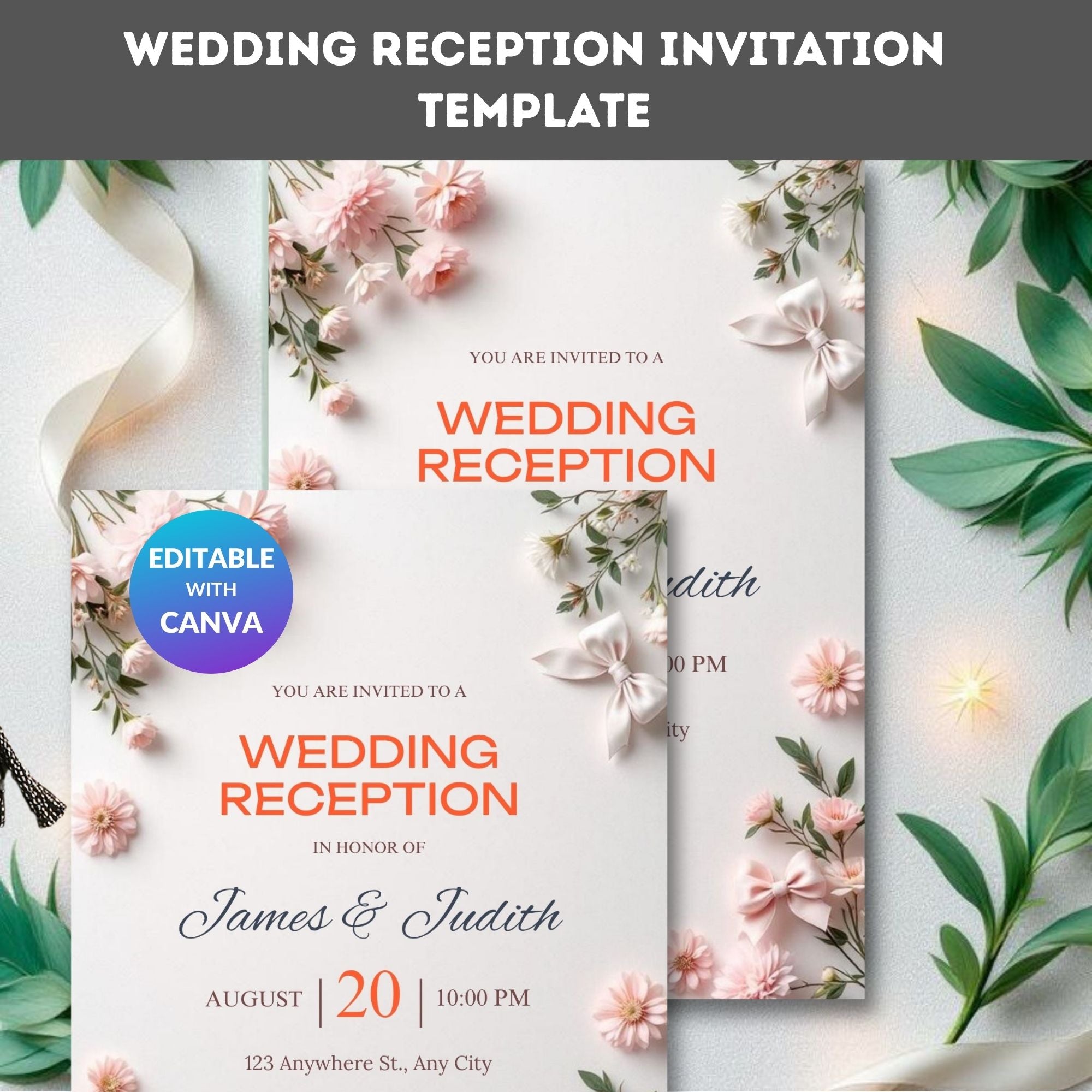 Wedding Reception Invitation Template