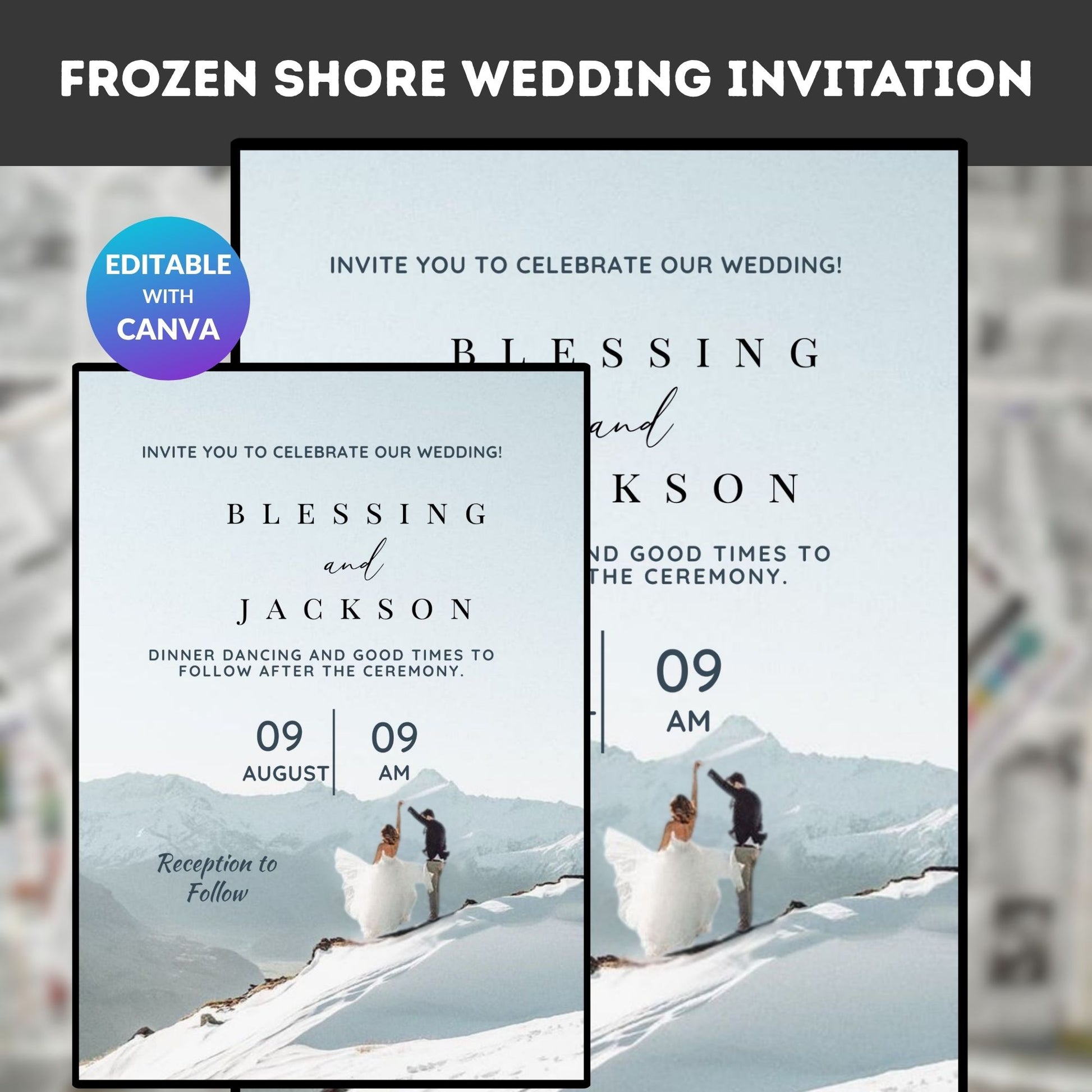 Frozen Shore Wedding Invitation